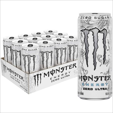 Monster Energy Zero Ultra  Sugar Free Energy Drink  10.5 Ounce (Pack of 12) 10.5 Fl Oz (Pack of 12)