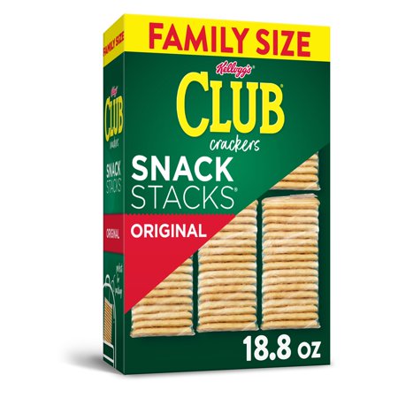 Kellogg's Club Crackers, Original, Snack Stacks, Family Size, Lunch Box Snacks, 9ct 18.8oz