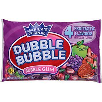 Double Bubble Fruit Flavor Bubble Gum 16 Oz Bag