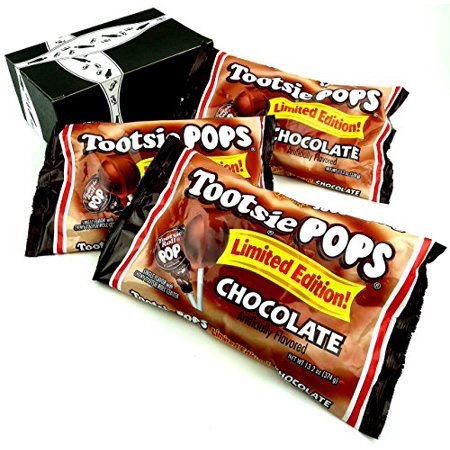 Tootsie Limited Edition Chocolate Pops, 13.2 Oz Bags in a Tie Box (Pack of 3)