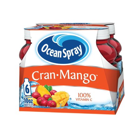 (4 Pack) Ocean Spray Juice, Cran-Mango, 10 Fl Oz, 6 Count