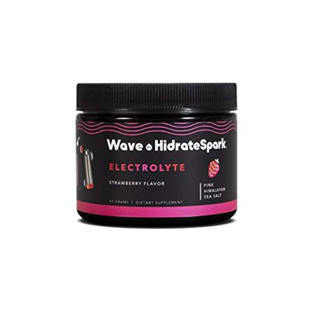 HidrateSpark Wave Electrolyte Powder Water Supplement, Sugar-Free, Zero Calorie Drink Mix, 32 Serving Container, Strawberry Flavor