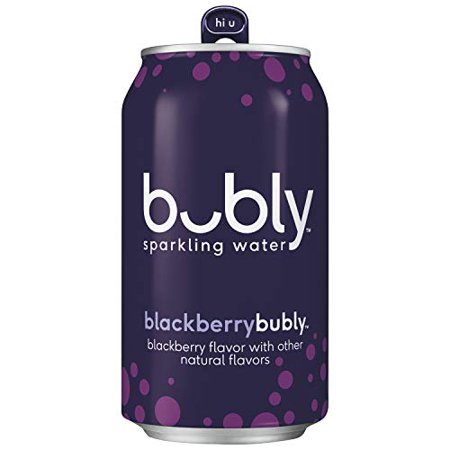 Bubly Sparkling Water, Blackberry, 12 Fl Oz. Cans (18 Pack)