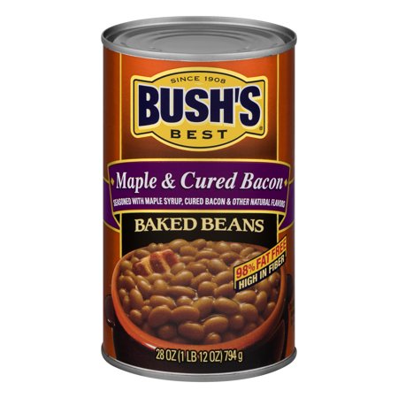 (4 Pack) BUSH'S Maple and Cured Bacon Baked Beans, 28 Oz.