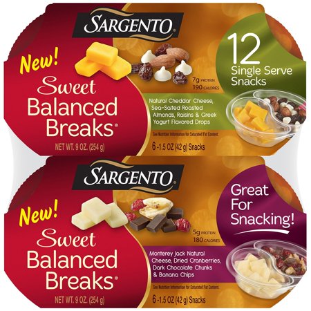 Sargento Sweet Balanced Breaks Snacks 12 Ct. (pack of 6)