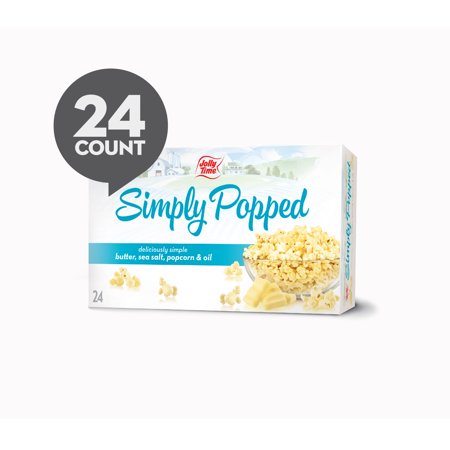 JOLLY TIME Simply Popped Natural Microwave Popcorn, 24 Ct (3 Oz. Bags) Pack of 2