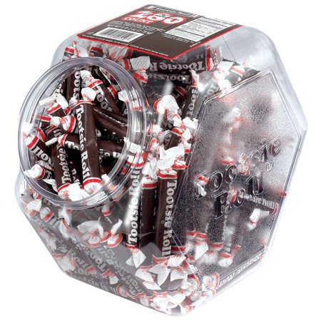 Tootsie Roll 280 Count Tub  Chocolate  3  Long Pieces  98 Ounce Jar