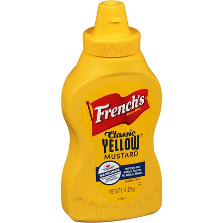 Frenchs Classic Yellow Mustard Squeeze Bottle, 8 Oz (Pack of 12)