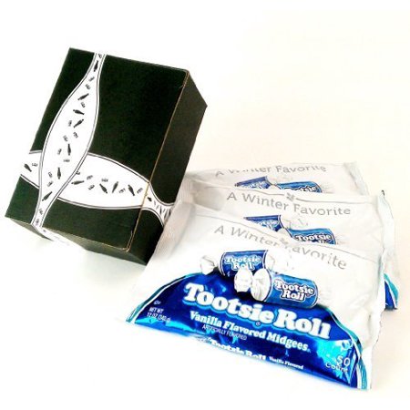 Tootsie Roll Vanilla Flavored Midgees, 12 Oz Bags in a BlackTie Box (Pack of 3)
