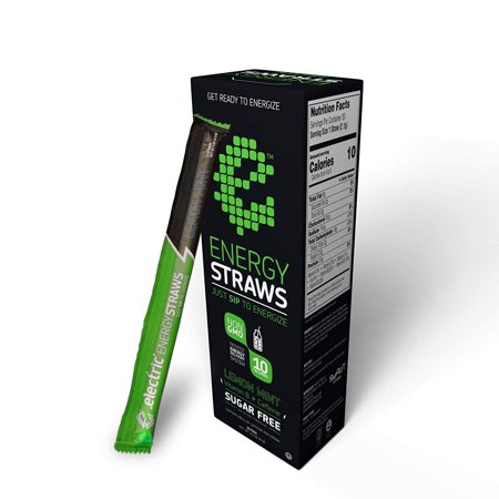 Energy & Flavor Water Straw by Smart Straw - Naturally Sweet Energy Booster - SIP to Energize - Lemon Mint and Mixed Berry Flavor - 100% Sugar Free Gr