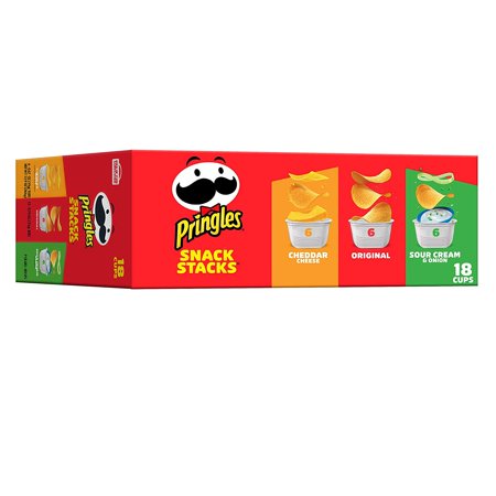 Pringles, Potato Crisps Chips, Variety Pack, Snacks on the Go, Snack Stacks, 12.9oz (18 Count)