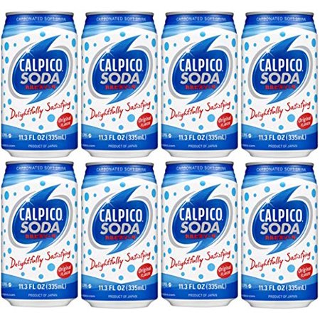CALPICO SODA, Carbonated Soft Drink, Hint of Citrus Flavor, Japanese Soda, Made with CALPICO and Carbonated Water. 11.3oz Can (Pack of 8)