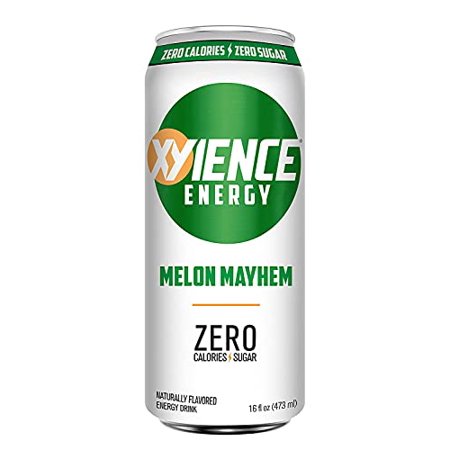 XYIENCE Energy Drink  Melon Mayhem  Sugar Free  Zero Calories  Natural Flavors  Vitamin Fortified, 16 Fl Oz (Pack of 16)
