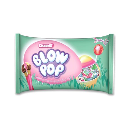 Charms Easter Candy Blow Pops Bubble Gum Filled Lollipops, 11.5 Oz