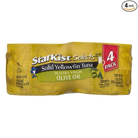 StarKist E.V.O.O. Solid Yellowfin Tuna in Extra Virgin Olive Oil - 4.5 Oz Can (Pack of 4)