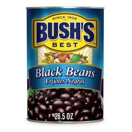 Bush's Black Beans, Plant-Based Protein, Canned Black Beans, 26.5 Oz