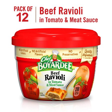 Chef Boyardee Beef Ravioli  7.5-Ounce Microwavable Bowls (Pack of 12)