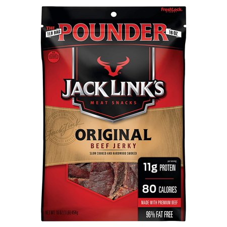 Jack Links Meat Snacks Beef Jerky, Original, 16 Ounce (Pack of 1)
