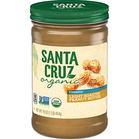 Santa Cruz Organic Light Roasted Creamy Peanut Butter, 16 Oz