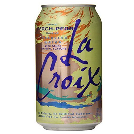 Lacroix Peach Pear Sparkling Water  12 Fluid Ounce Can - 24 per Case.
