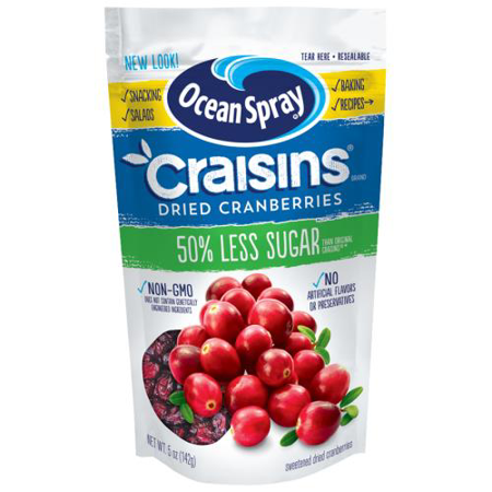 Ocean Spray  Craisins  Dried Cranberries  Reduced Sugar