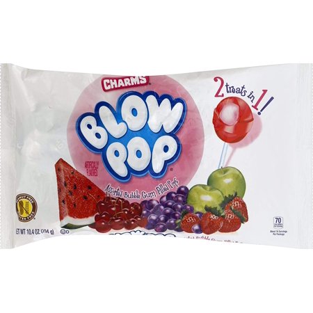 Charms Blow Pop, Bubble Gum Filled Pops, 10.4 Oz