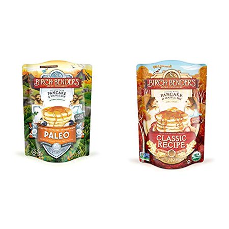 Paleo Pancake & Waffle Mix, Made with Cassava, Coconut & Almond Flour, 28 Oz & Organic Pancake and Waffle Mix, Classic Recipe by , Whole Grain, Non-Gm