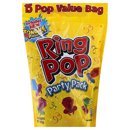 Ring Pops Individually Wrapped Bulk Variety Party Pack - 15 Count (Pack of 1) Candy Lollipop Suckers W/ Assorted Flavors