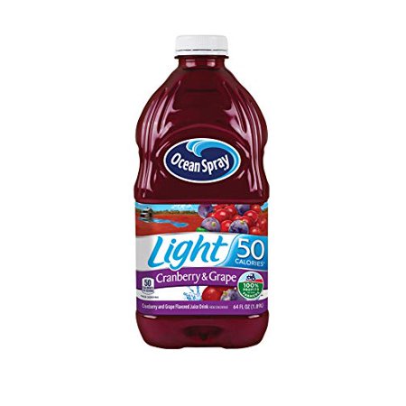 Ocean Spray Light Cranberry & Concord Grape Juice Drink, 64 Ounce Bottles (Pack of 8)
