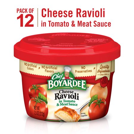 Chef Boyardee Cheese Ravioli  Microwavable Bowl  7.5 Ounce  Pack of 12