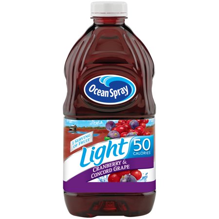 (2 Pack) Ocean Spray Light Juice, Cranberry Concord Grape, 64 Fl Oz, 1 Count