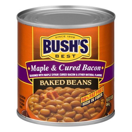 Bush's Best Maple Cured Bacon Baked Beans 16 Oz (Pack of 6)