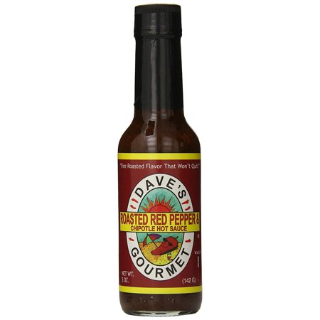 Daves Gourmet 3 Piece Roasted Red Pepper and Chipotle Hot Sauce, 5 Ounce