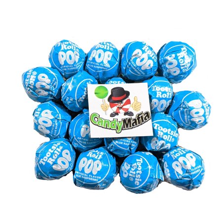 Blue Raspberry Tootsie Pops 60 Count with CandyMafia Magnet