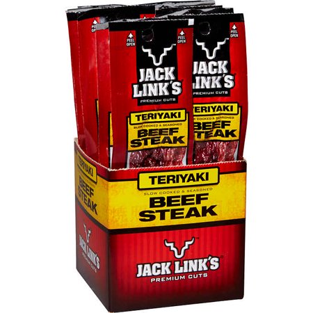 Jack Link S Premium Cuts Beef Steak  Teriyaki  1 Oz  12 Ct