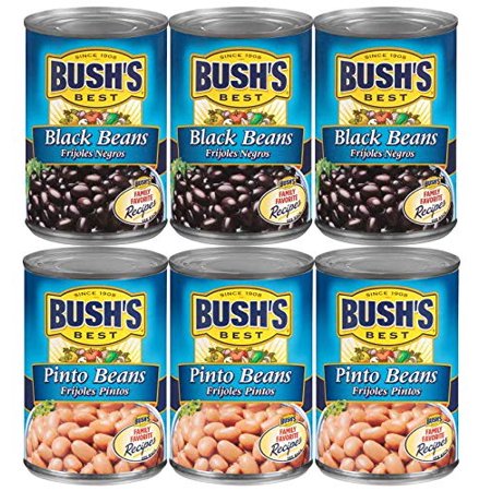Bushs Best Baked Beans Variety Pack, 3 Black Beans, 3 Pinto Beans, 1 Ct
