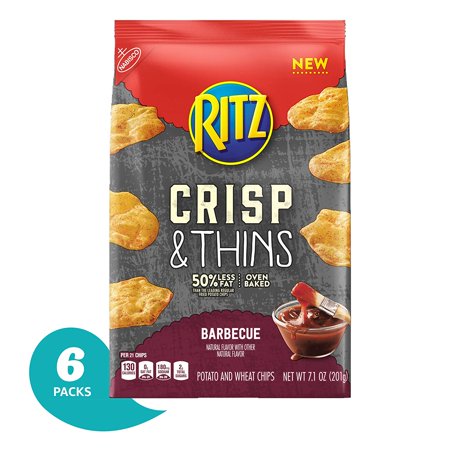RITZ Crisp and Thins Barbecue Chips, 6 - 71 Oz Bags