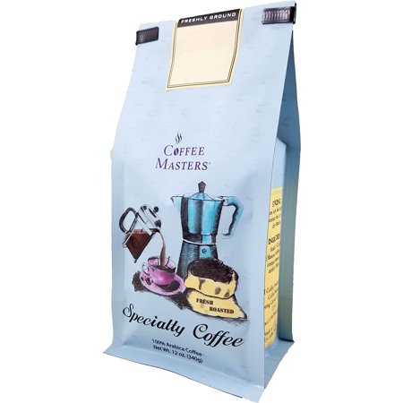 Coffee Masters Flavored Coffee, Cinnamon Nut Swirl Decaffeinated, Ground, 12-Ounce Bags (Pack of 4)