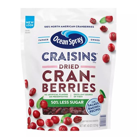 Ocean Spray Reduced Sugar Craisins 43 Oz.