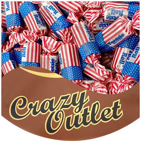 Patriotic Tootsie Roll Midgees Candy USA Flag Color Chews - Bulk Pack 2 Lbs