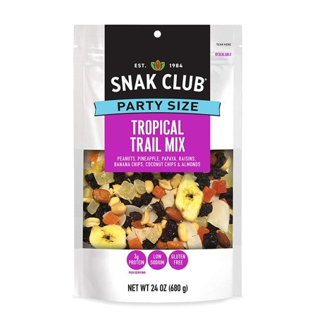 Snak Club Premium Tropical Trail Mix 24 Ounce Party Size Bag