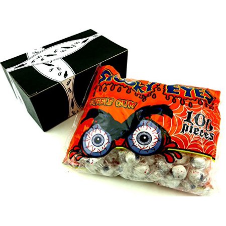 Spooky Eyes Gluten Free Bubble Gum, 29 Oz Bag in a Tie Box