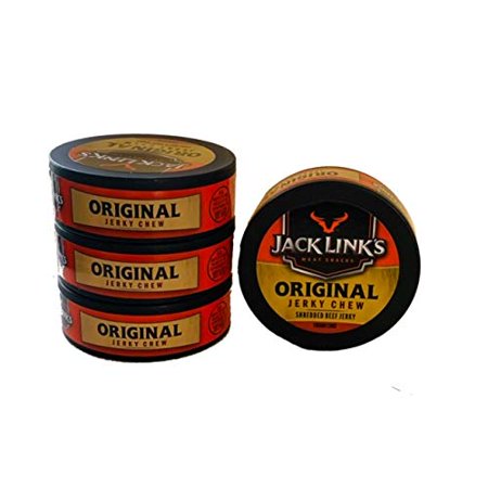 Jack Links Original Jerky Chew  Original Flavor Shredded Beef Jerky  .32 Oz Cans  Pack of 4
