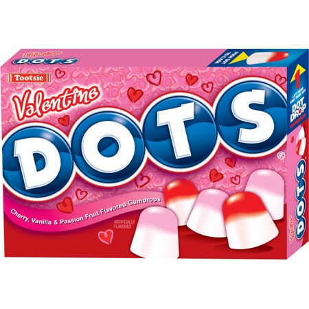 Dots All Cherry Valentine  Chewy Candy  6 Oz