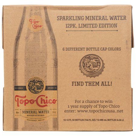 (12 Pack) Topo Chico Topo Chico Mineral Water, 12 Fl Oz
