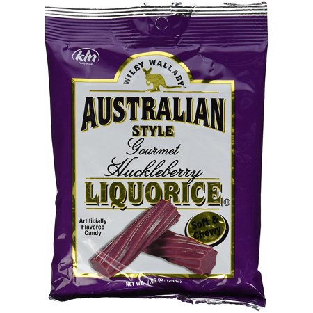 Kennys Wiley Wallaby Liquorice, Huckleberry, 7.05 Ounce (Pack of 12)