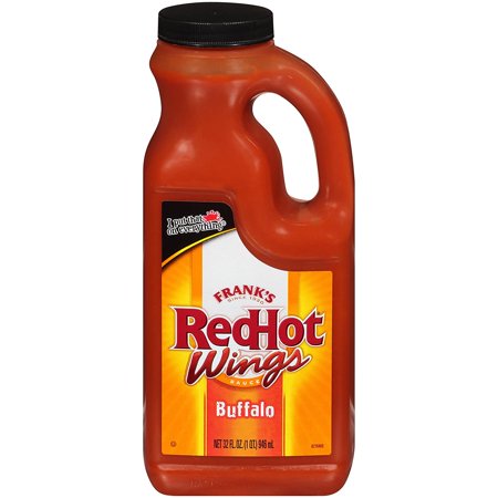 Franks RedHot Hot Buffalo Wings Sauce (Wing Marinade, Large Hot Sauce), 32 Oz