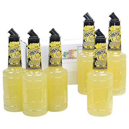 Finest Call Premium Juice Lemon Sour Drink Mix, Ready to Use, 1 Liter Bottle (33.8 Fl Oz), Pack of 6