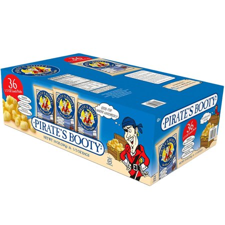 Branded Pirate S Booty Aged White Cheddar Puffs (0.5 Oz.  36 Ct.) - for Schools   Parties- Puffed Snacks
