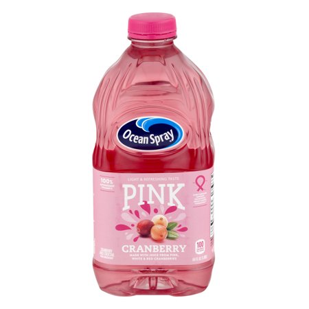 (2 Pack) Ocean Spray Pink Cranberry Juice Cocktail, 64oz, 1ct